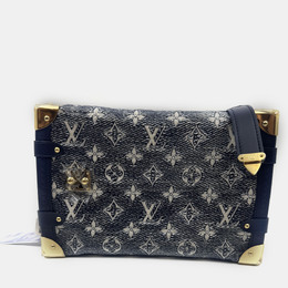 Louis Vuitton Grey Denim Leather Side Trunk Bag 1213001