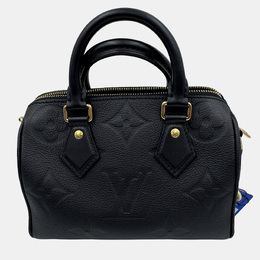Louis Vuitton Speedy Bandouliere 20 Black Monogram Empreinte Giant Leather Shoulder Bag 1212953