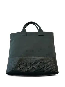 Gucci embossed-logo tote bag 30314998