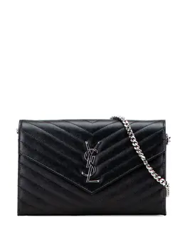 Saint Laurent 2021 Grain De Poudre Cassandre Envelope Chain Wallet crossbody bag 32081676