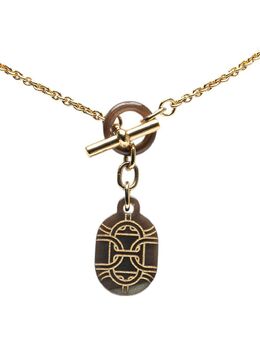 Hermes 2010-2025 Lacquered Horn Chaine d'Ancre Pendant Necklace costume necklace 32081833