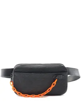 Louis Vuitton 2019 Monogram Taurillon Uniformes Solar Ray Soft Pochette Volga belt bag 32086880