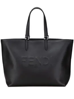 Fendi 2000-2010 Embossed Leather Logo tote bag 32065863