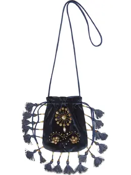 Maliparmi embellished tassel-detail clutch bag 31517597