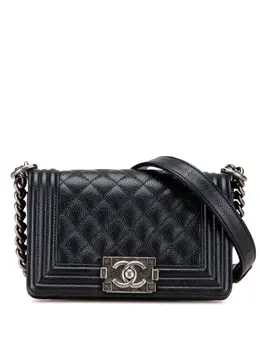 Chanel 2016-2017 Small Quilted Caviar Boy Flap crossbody bag 32081668