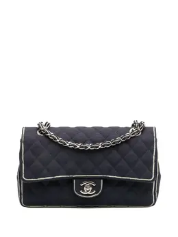 Chanel 2014 Medium Classic Printed Grosgrain Double Flap shoulder bag 32081497