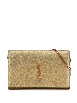 Saint Laurent 2018 Metallic Leather Monogram Kate Wallet on Chain crossbody bag 32072809