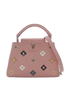 Louis Vuitton 2016 Taurillon Mechanical Flowers Capucines BB satchel 32078913