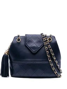 Chanel 1989-1991 CC Quilted Lambskin Tassel Flap crossbody bag 31886372