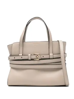 Moschino belted leather tote bag 31533898