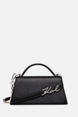 Кожаная сумка Karl Lagerfeld, черный a1w30458 | czarny