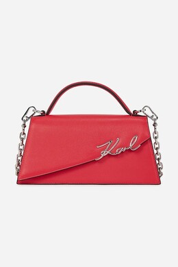 Кожаная сумка Karl Lagerfeld, красный a1w30458 | czerwony