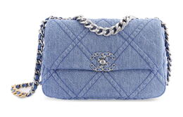 Сумка кросс-боди джинсовая унисекс светлая Chanel as1160-b07655-ng353
