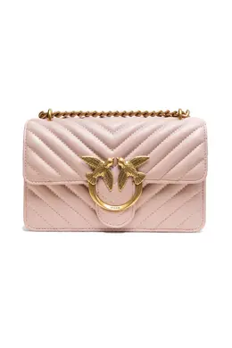 Pinko Powder Pink Mini Love Bag One Chevron pltt 100074 a0gk o81q