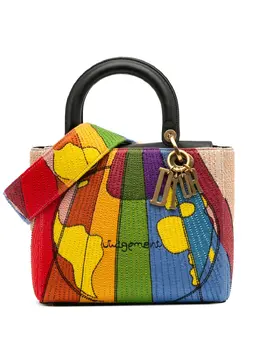 Christian Dior 2017 Medium Calfskin Beaded and Embroidered Tarot Judgment Lady Dior satchel 32094582