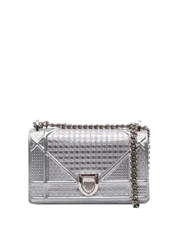 Christian Dior 2015 Mini Metallic Patent Microcannage Diorama Flap crossbody bag 32094485