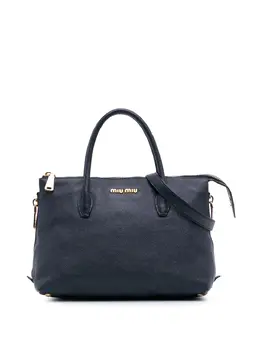 Miu Miu 2010-2025 Goatskin Madras Zip satchel 32093565