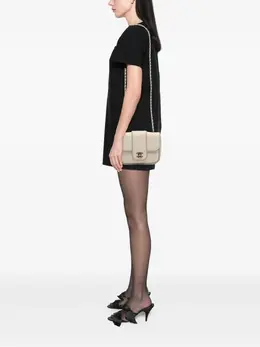 Chanel 2019 Mini Quilted Lambskin and Metallic Trim Elementary Chic Flap crossbody bag 32122369