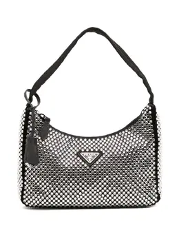 Prada 2019-2025 Mini Satin Crystal Re Edition 2000 shoulder bag 32122376