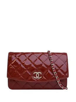 Chanel 2011 Quilted Patent Brilliant Wallet On Chain crossbody bag 32091448