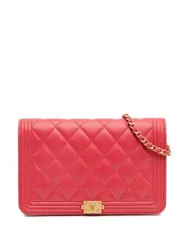 Chanel 2018 Quilted Caviar Boy Wallet on Chain crossbody bag 32094585