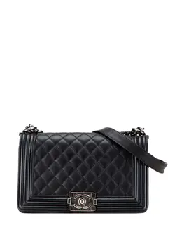 Chanel 2014-2015 Old Medium Quilted Lambskin Boy Flap crossbody bag 32094854