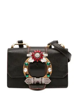 Miu Miu 2010-2025 Goatskin Madras Soft Calf Crystal Embellished crossbody bag 32094566
