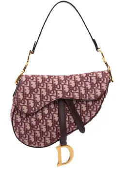 Christian Dior 2018 Mini Oblique Canvas Saddle Bag satchel 32093574