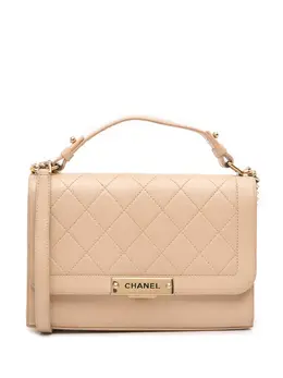 Chanel 2016-2017 Medium Quilted Calfskin Label Click Flap satchel 32094773