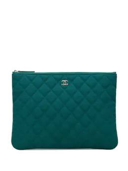Chanel 2020 Medium Quilted Jersey O Case clutch bag 32091991
