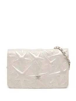 Chanel 2017-2018 Metallic Lambskin Star Embossed Wallet On Chain crossbody bag 32094770