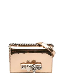 Alexander McQueen 2010-2025 Mini Metallic Calfskin Jewelled crossbody bag 32093493