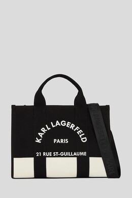 Хлопковая сумка Karl Lagerfeld, черный a3w50025 | czarny