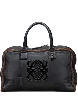 Loewe 2006 Shearling Trimmed Calfskin Amazona 44 travel bag 32089937
