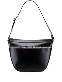 Burberry 20th Century House Check Trimmed Leather shoulder bag 32090174