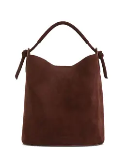 Mansur Gavriel knotted suede bucket bag 31596659