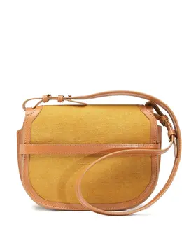 Officine Creative Saddle leather-trimmed canvas shoulder bag 31688001