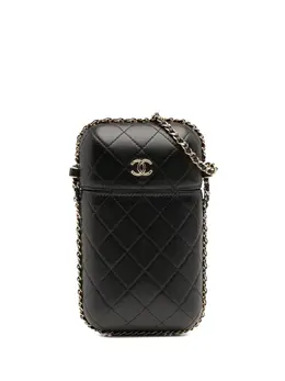 Chanel 2021 CC Quilted Lambskin Chain Around Phone Holder crossbody bag 32094714