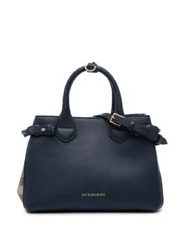 Burberry 2000-2017 Medium Leather and House Check Banner satchel 32093773