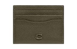 Кожаный кошелек для монет и карт унисекс оливковый зеленый Coach, базовый набор (сумка+пыльник) cc129-ary | basic set (bag+dust bag)