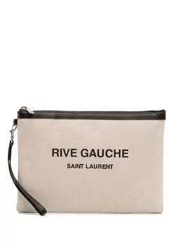 Saint Laurent 2022 Canvas Rive Gauche Wristlet clutch bag 32093558