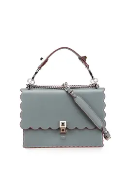 Fendi 2010-2025 Medium Scalloped Leather Studded Kan I satchel 32095037