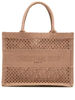 Christian Dior 2020 Medium Embroidered Mesh Book tote bag 32093964
