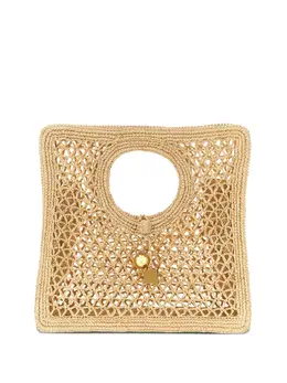 Jacquemus small The Spiaggia circular-handle crochet tote bag 30242190