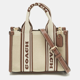 Coach Brown/Beige Canvas and Leather Mini Smith Tote 1213181