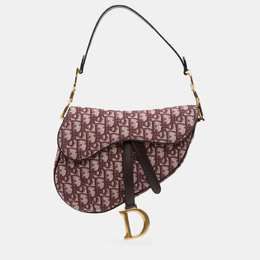 Christian Dior Red Oblique Canvas Saddle Bag 1214138