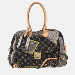 Louis Vuitton Monogram Denim Patchwork Bowly Shoulder Bag 1214051