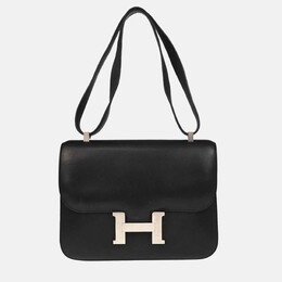 Hermes Constance 25 Black Chamonix Shoulder Bag 1214055