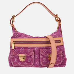 Louis Vuitton Pink Monogram Denim Baggy PM Shoulder Bag 1214045