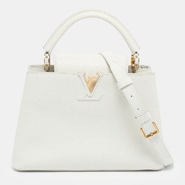 Louis Vuitton White Leather Capucines BB Bag 1213910